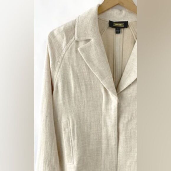 NWT Greylin Roca Relaxed Oatmeal Linen Jacket Size Small - Picture 4 of 12